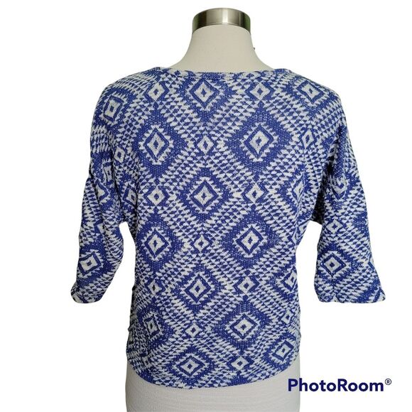 BONGO Blue&White Cropped, 1/2 Sleeve, M - Picture 6 of 9